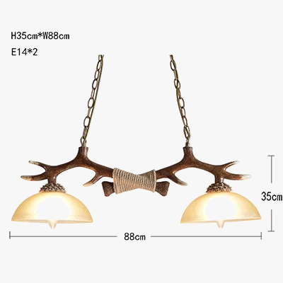 lustre en résine antique style nordique pour espace créatif