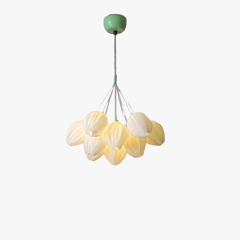 lustre en résine avec abat-jour romantique en métal