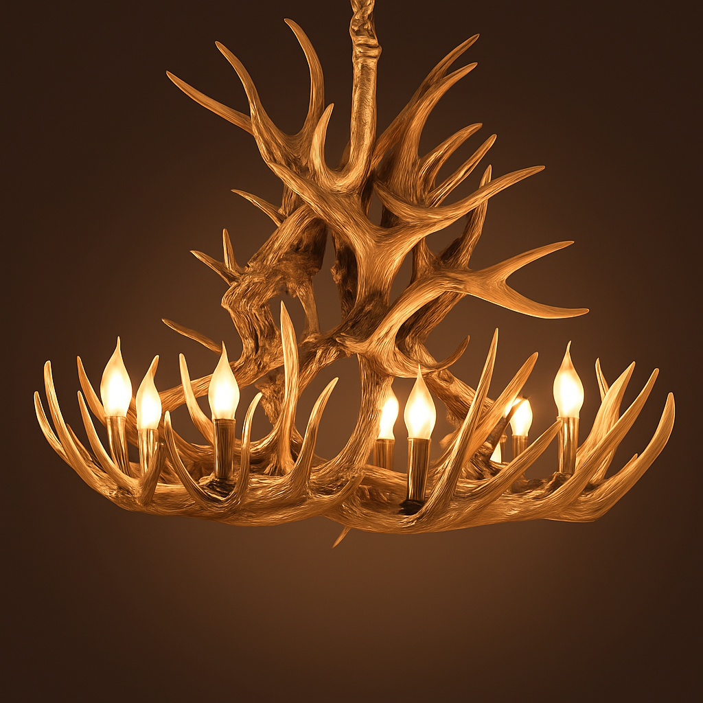 lustre en résine en forme de bois de cerf pour décoration de maison
