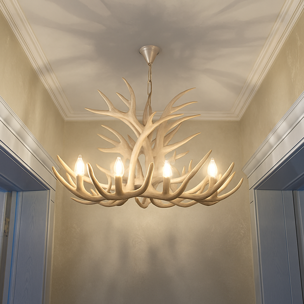 lustre en résine en forme de bois de cerf pour décoration de maison