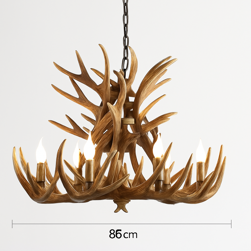 lustre en résine en forme de bois de cerf pour décoration de maison