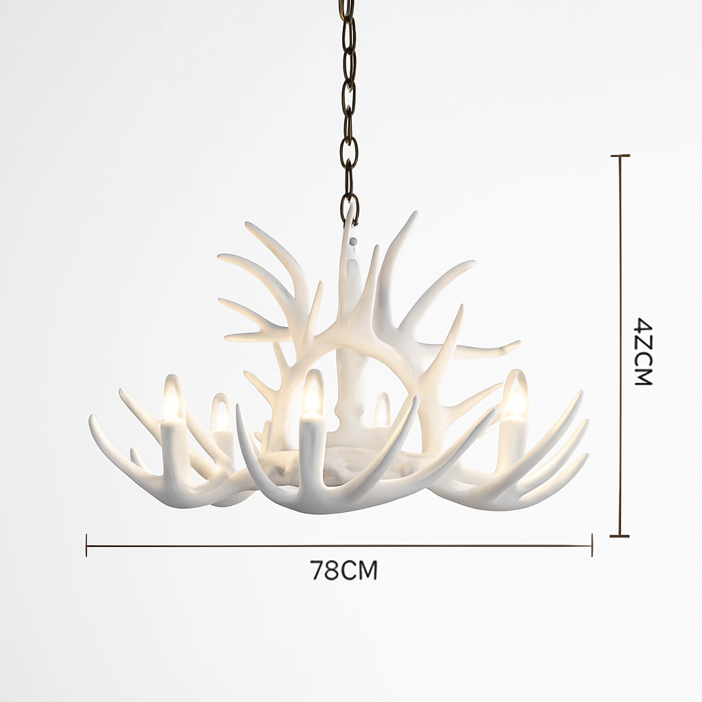 lustre en résine en forme de bois de cerf pour décoration de maison