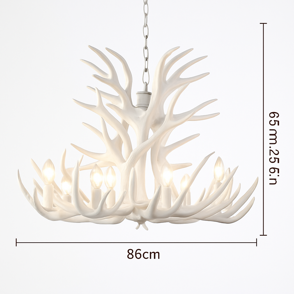 lustre en résine en forme de bois de cerf pour décoration de maison