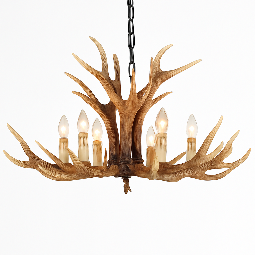 lustre en résine en forme de bois de cerf pour décoration de maison