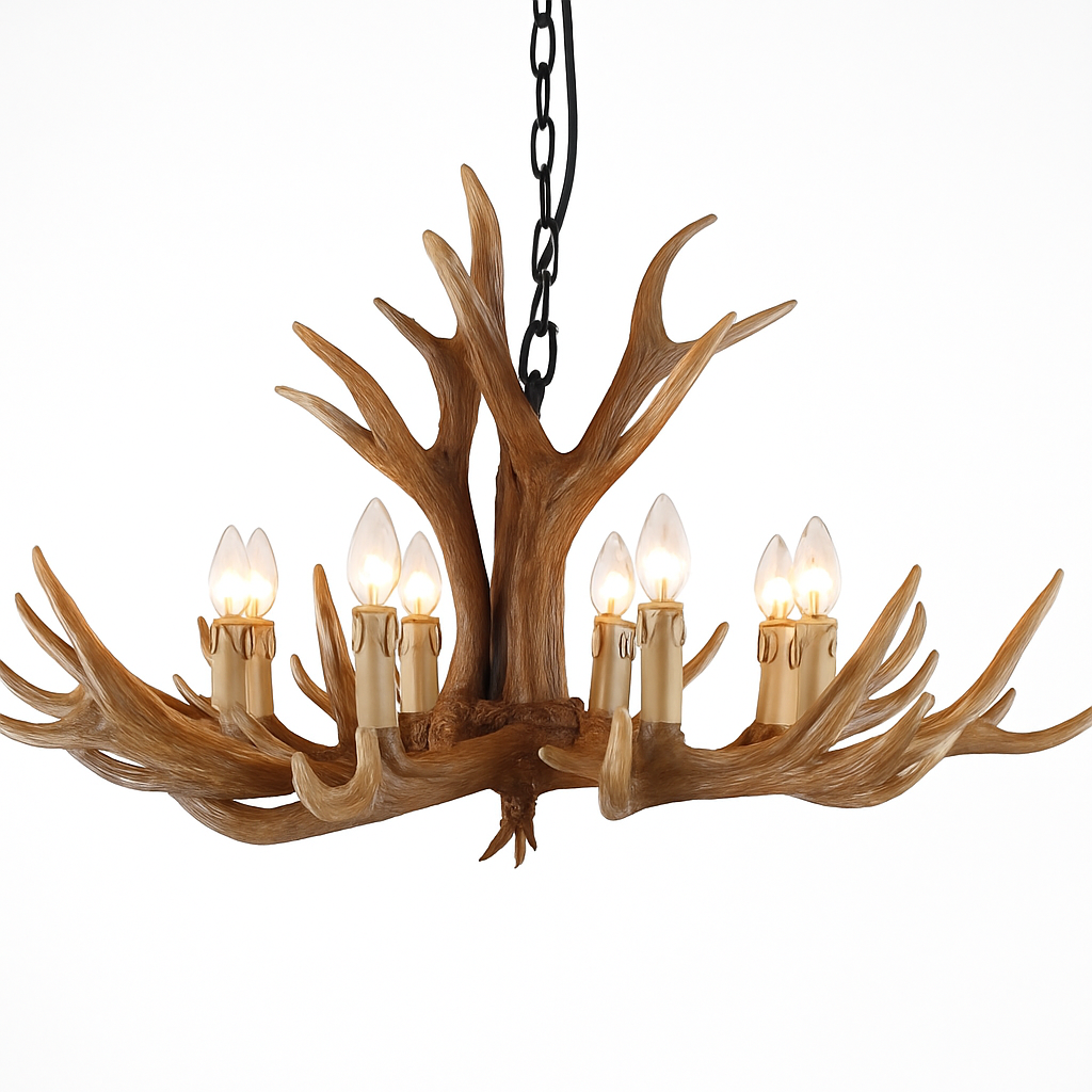 lustre en résine en forme de bois de cerf pour décoration de maison