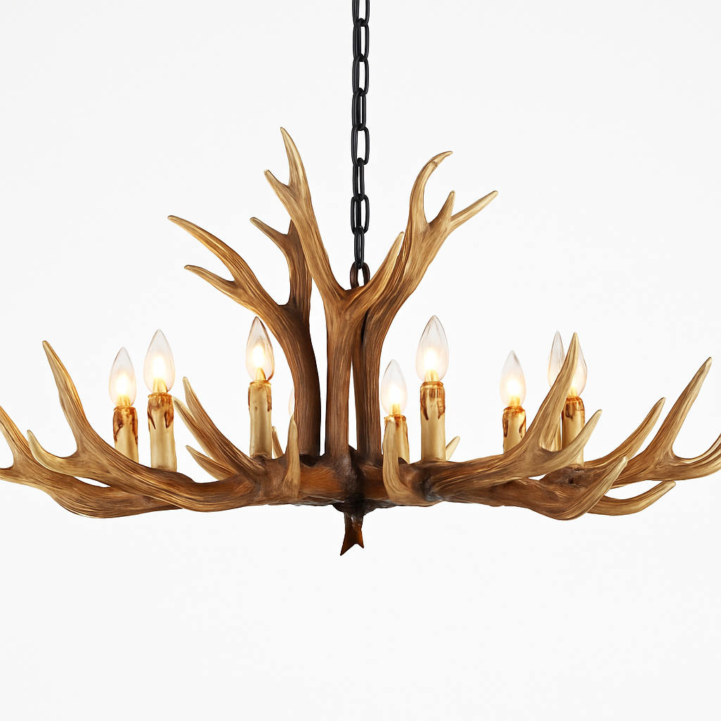 lustre en résine en forme de bois de cerf pour décoration de maison