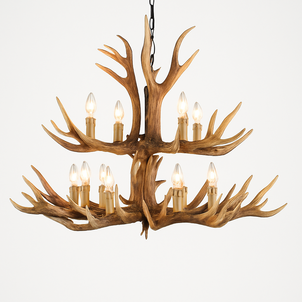 lustre en résine en forme de bois de cerf pour décoration de maison