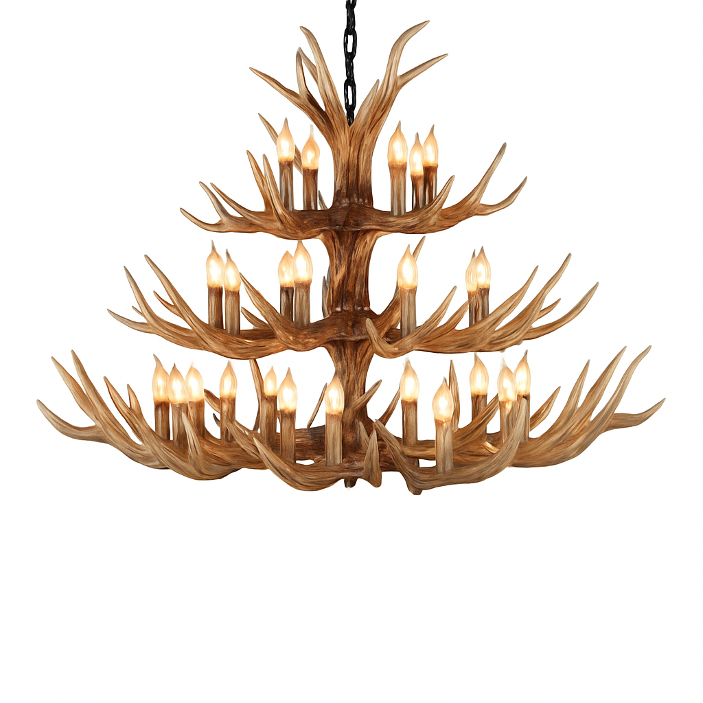 lustre en résine en forme de bois de cerf pour décoration de maison