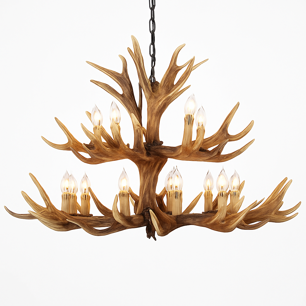 lustre en résine en forme de bois de cerf pour décoration de maison
