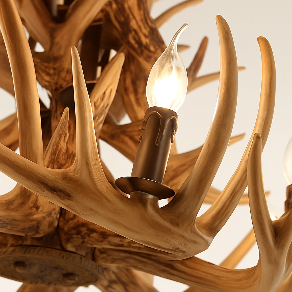 lustre en résine en forme de bois de cerf pour décoration de maison