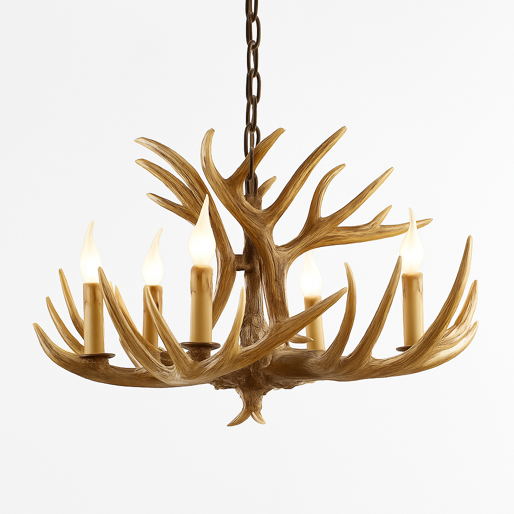 lustre en résine en forme de bois de cerf pour décoration de maison