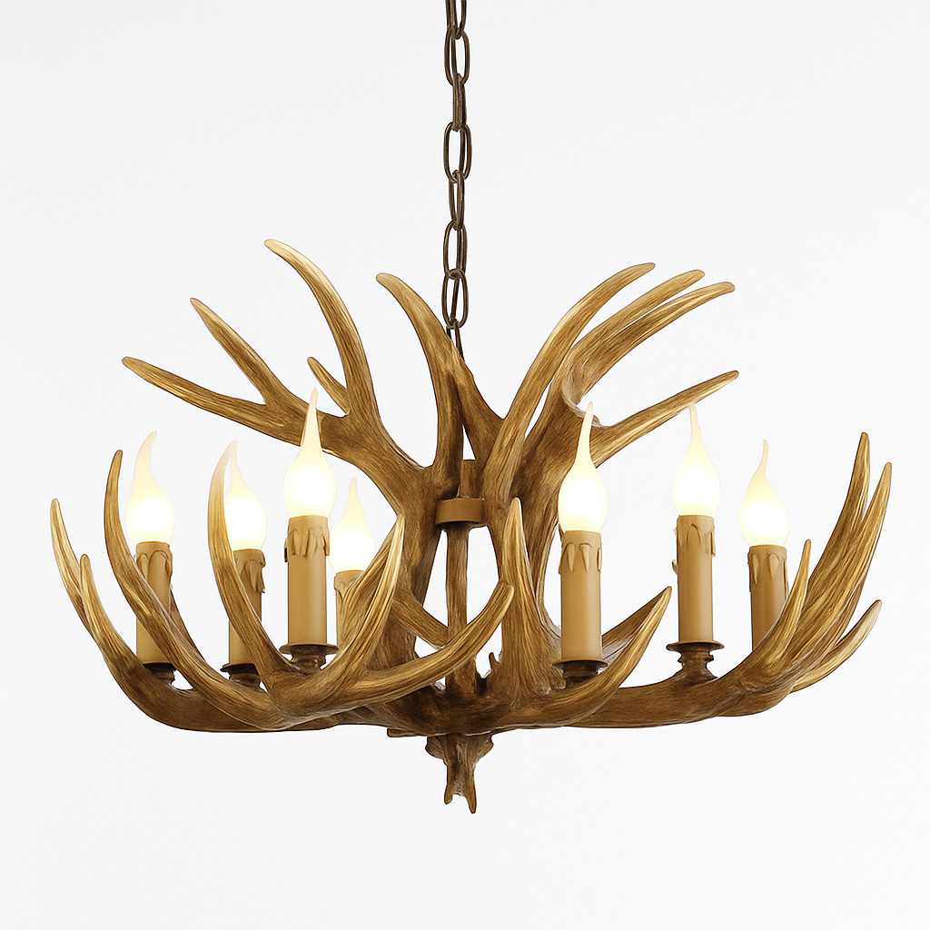 lustre en résine en forme de bois de cerf pour décoration de maison