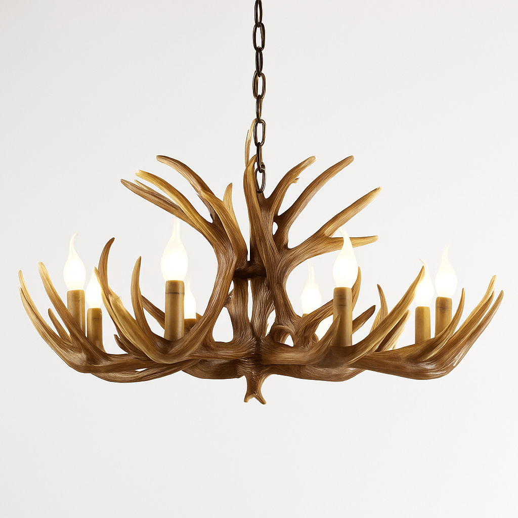 lustre en résine en forme de bois de cerf pour décoration de maison