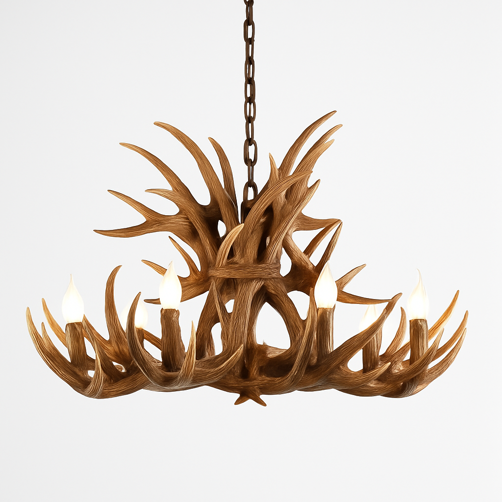 lustre en résine en forme de bois de cerf pour décoration de maison