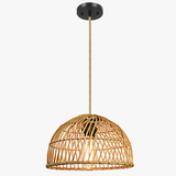 lustre en rotin tissé à la main avec led pour intérieur