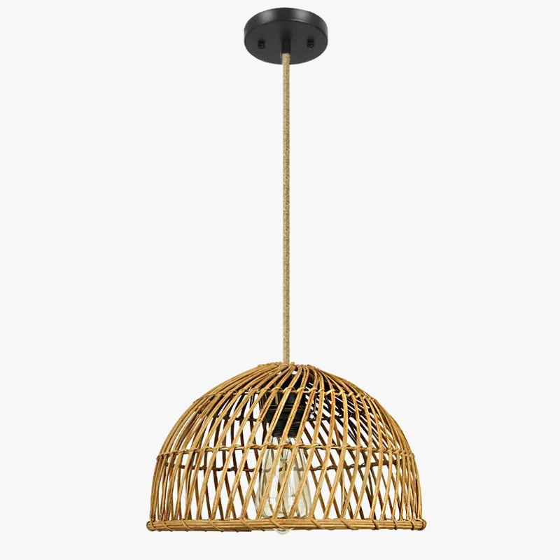 lustre en rotin tissé à la main avec led pour intérieur