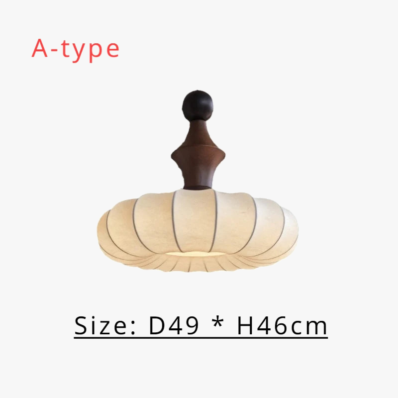 lustre en soie avec abat-jour en tissu lumineux