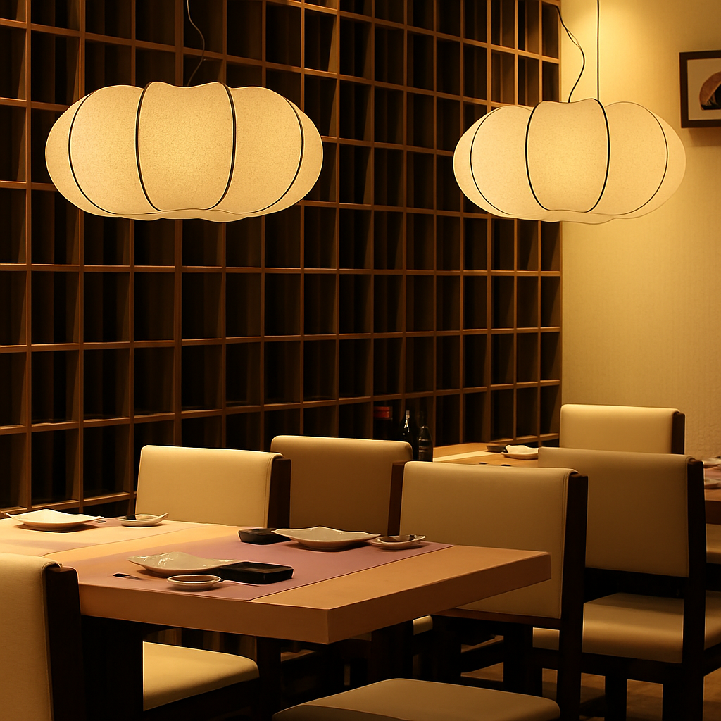 lustre en soie design nordique wabi sabi pour intérieur moderne