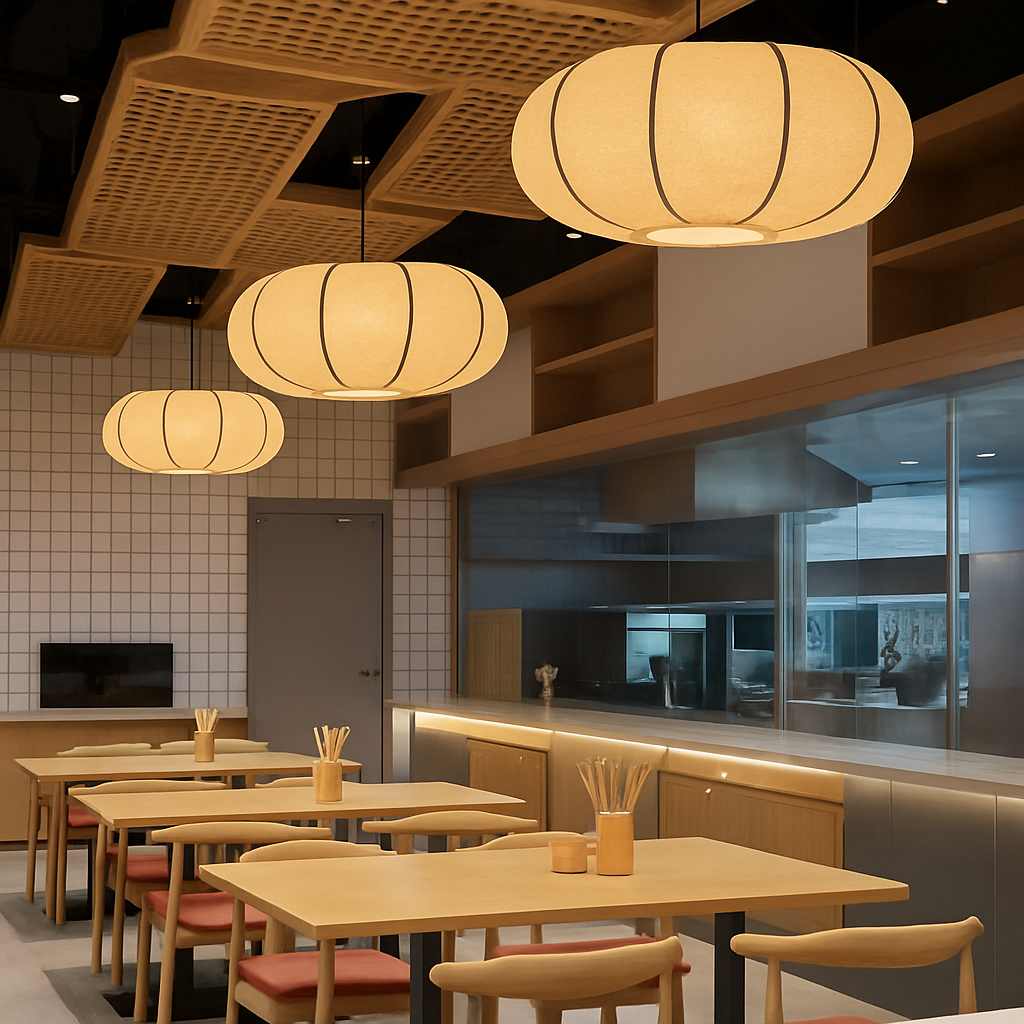 lustre en soie design nordique wabi sabi pour intérieur moderne