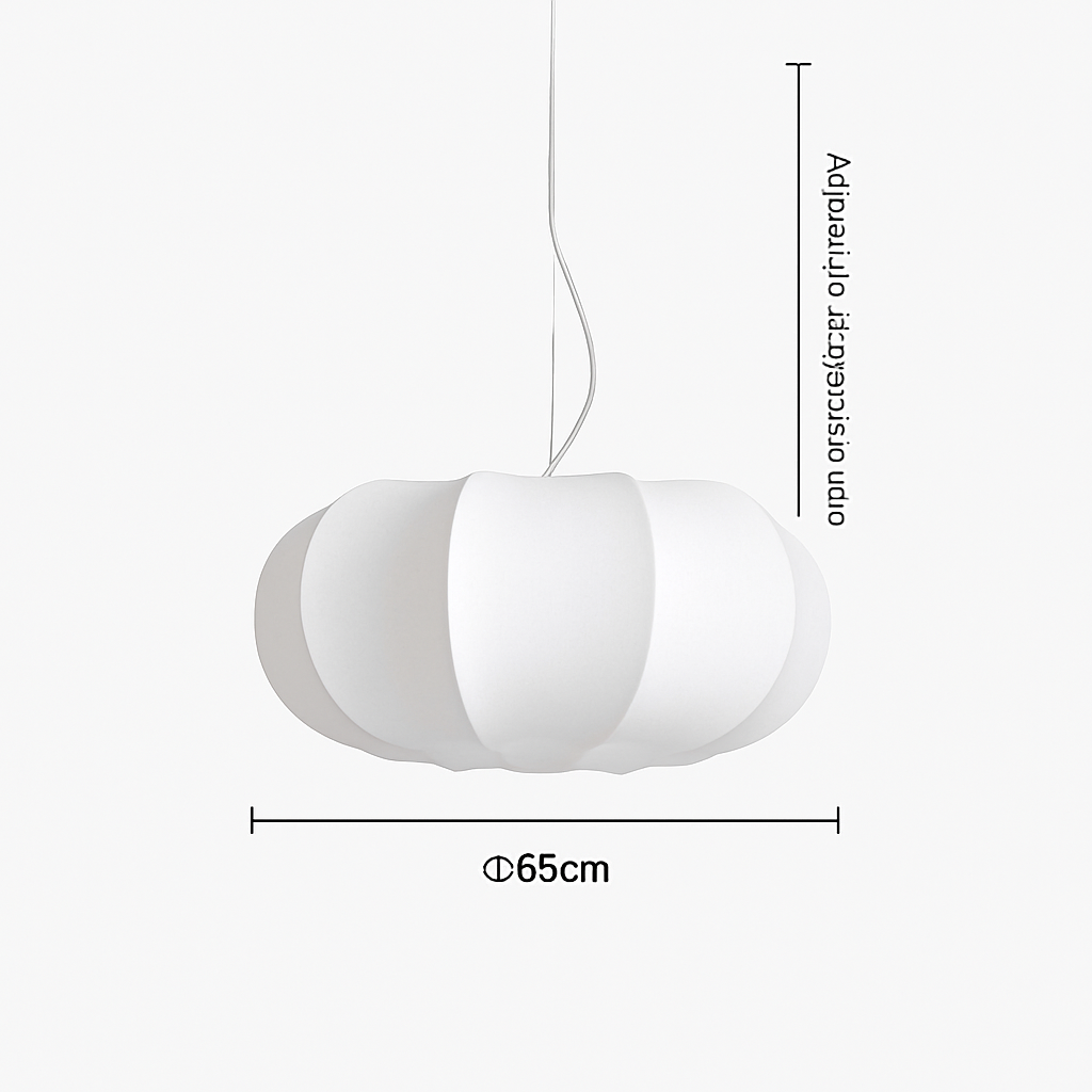 lustre en soie design nordique wabi sabi pour intérieur moderne