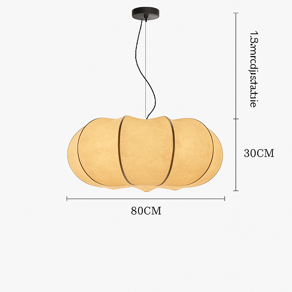 lustre en soie design nordique wabi sabi pour intérieur moderne