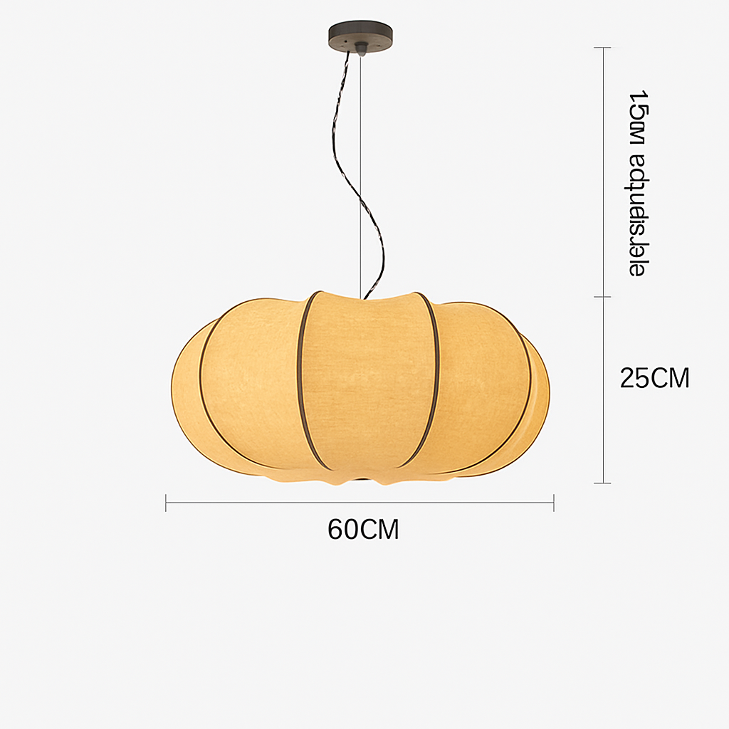 lustre en soie design nordique wabi sabi pour intérieur moderne