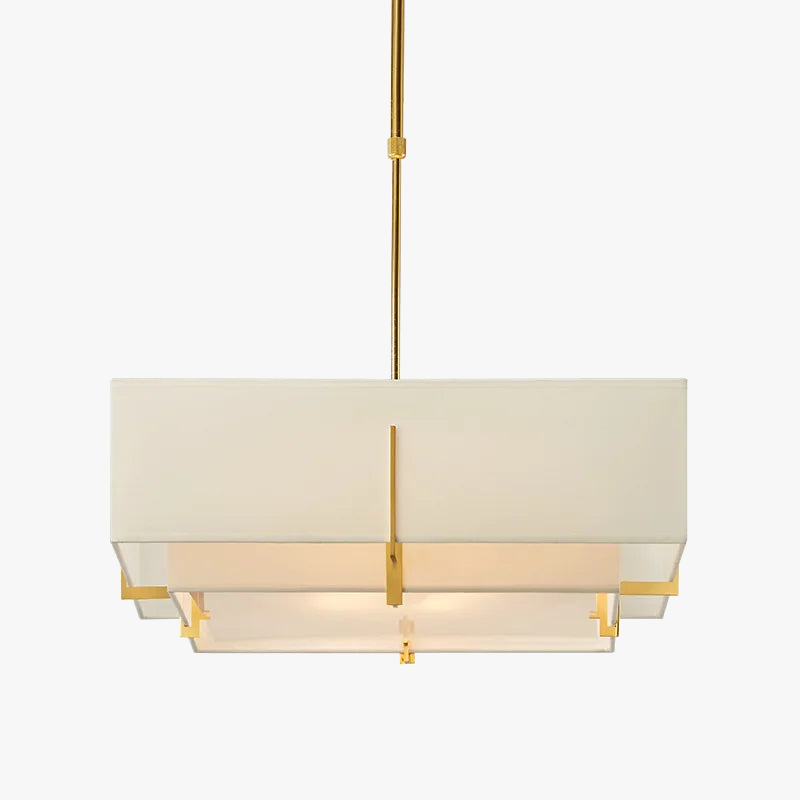 lustre en tissu chinois rond style rétro pour intérieur élégant