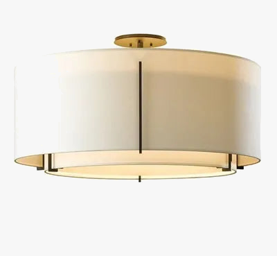 lustre en tissu chinois rond style rétro pour intérieur élégant