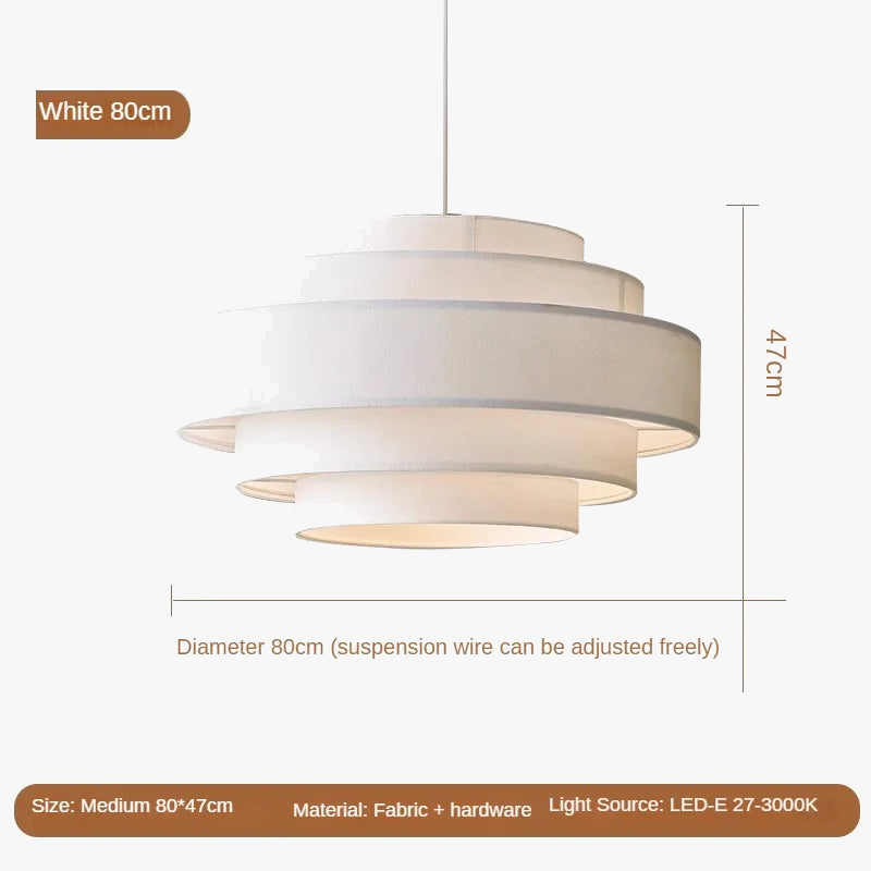 lustre en tissu créatif pour un éclairage minimaliste personnalisé