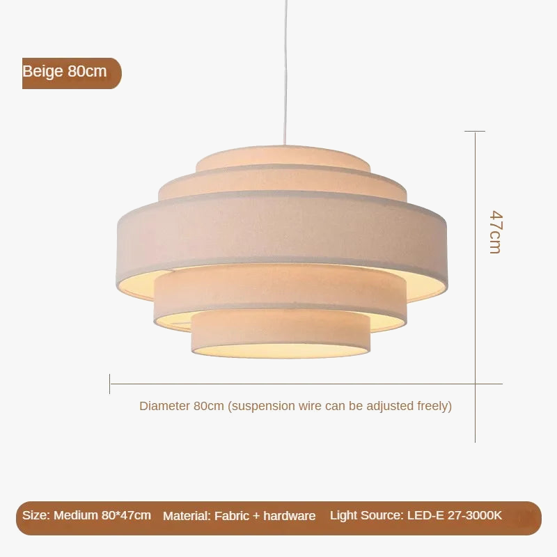 lustre en tissu créatif pour un éclairage minimaliste personnalisé