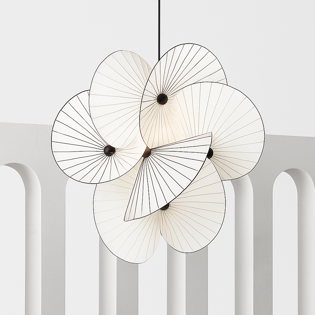lustre 	 en tissu design éclairage maison fil réglable