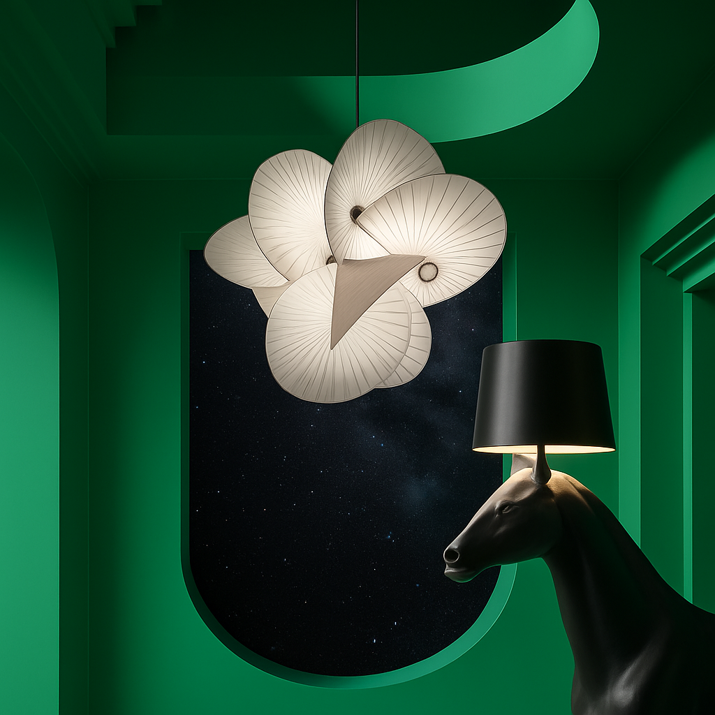 lustre 	 en tissu design éclairage maison fil réglable