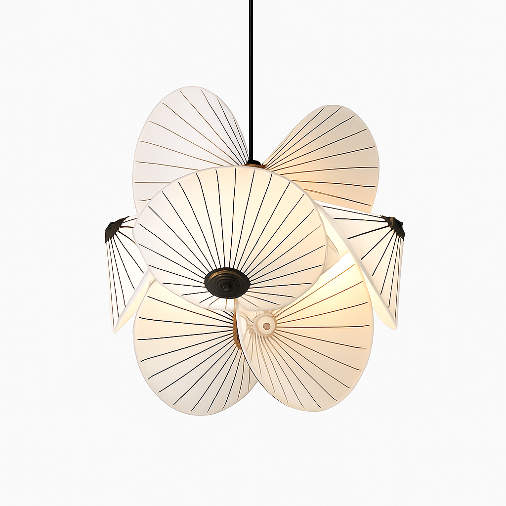 lustre 	 en tissu design éclairage maison fil réglable
