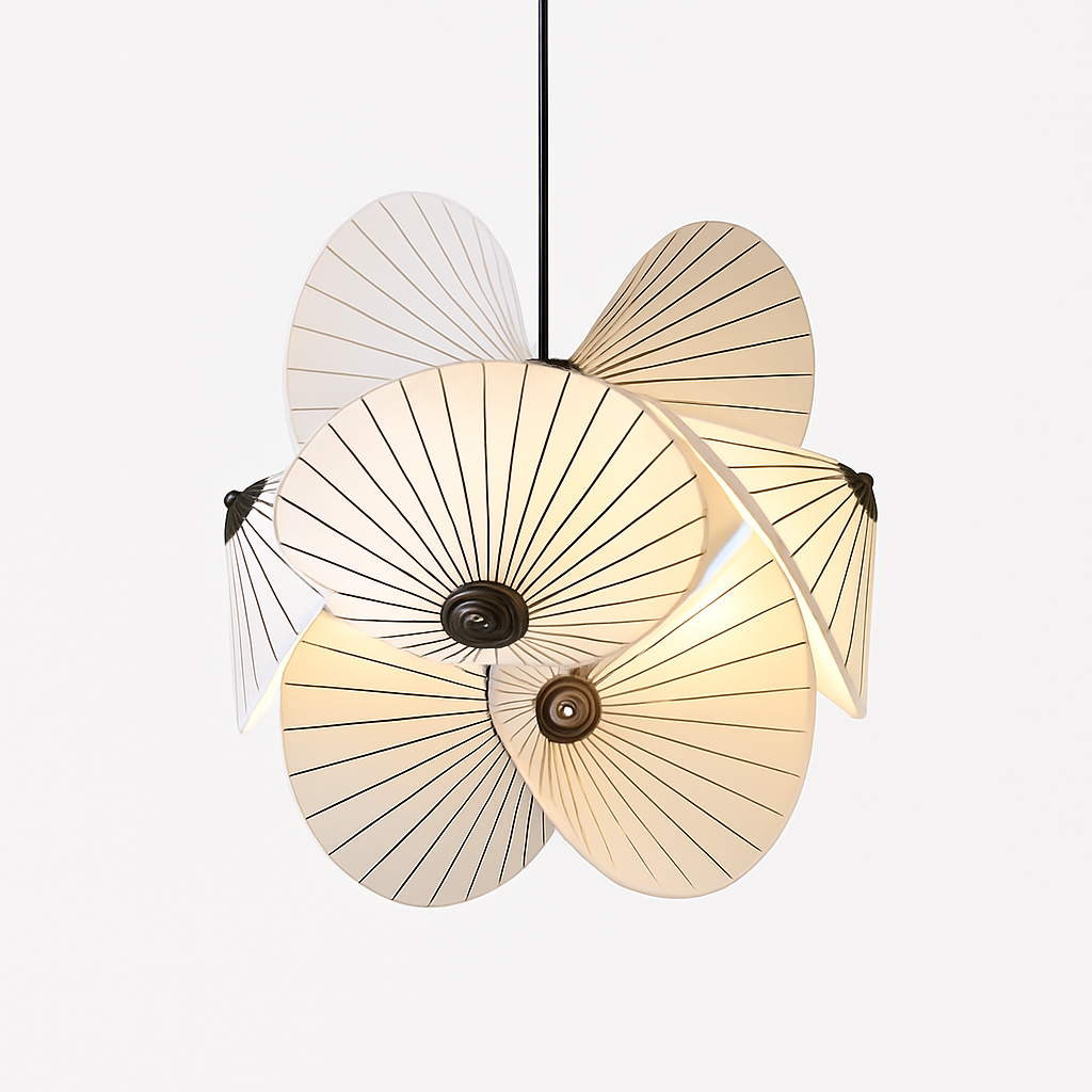 lustre 	 en tissu design éclairage maison fil réglable