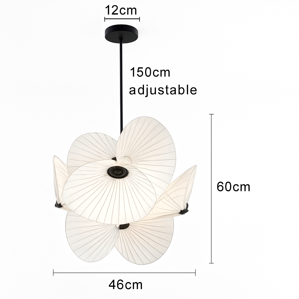 lustre 	 en tissu design éclairage maison fil réglable