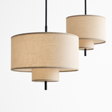 Lustre en tissu fait main style rétro pour divers espaces