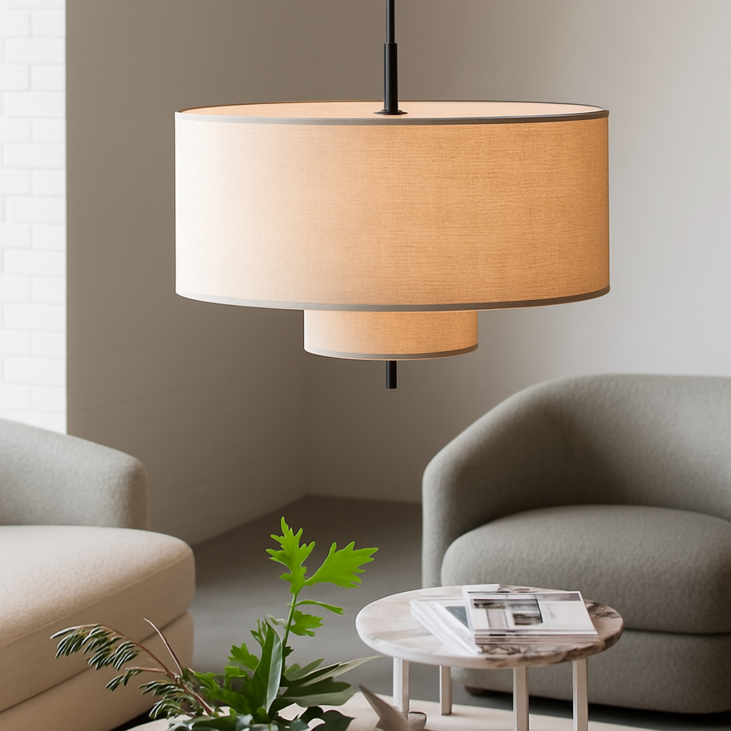 lustre en tissu fait main style rétro pour divers espaces