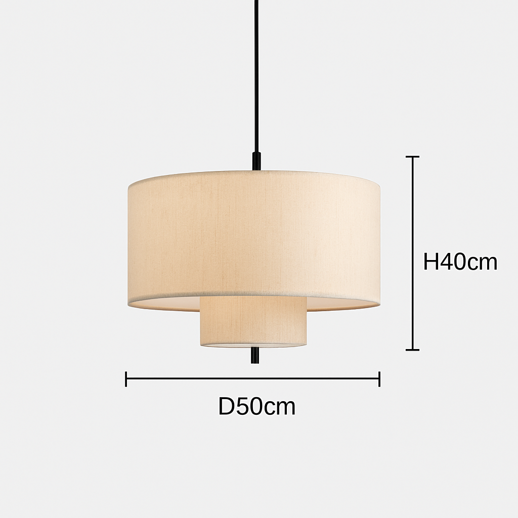lustre en tissu fait main style rétro pour divers espaces