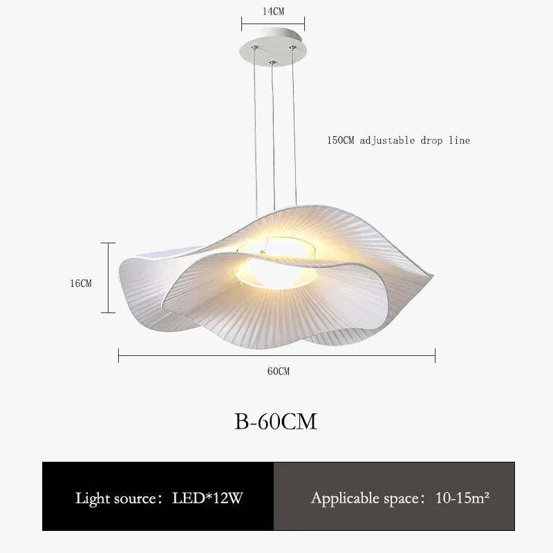 lustre en tissu à led pour un intérieur moderne et minimaliste