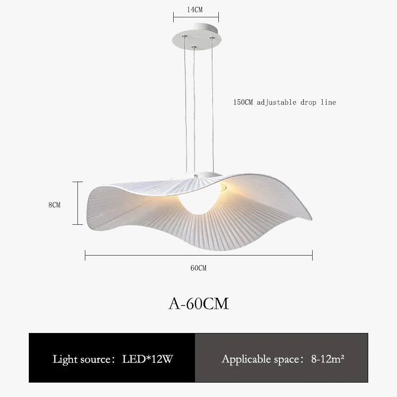 lustre en tissu à led pour un intérieur moderne et minimaliste
