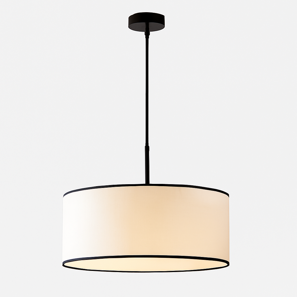 lustre en tissu led suspension design nordique moderne