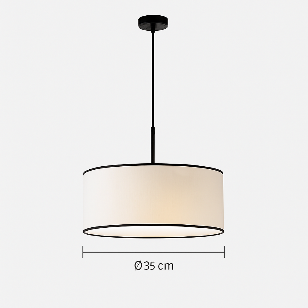 lustre en tissu led suspension design nordique moderne