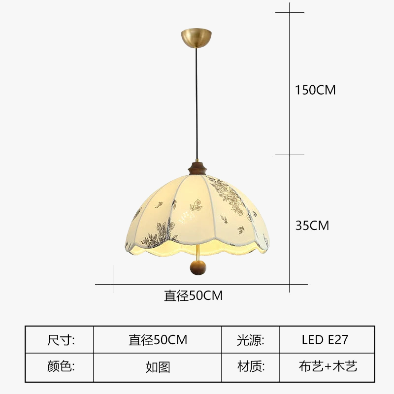 lustre en tissu à motifs médiévaux pour restaurant et bar