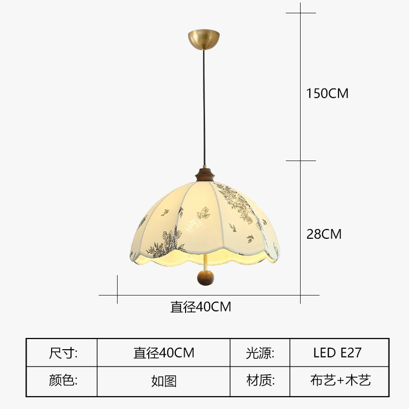 lustre en tissu à motifs médiévaux pour restaurant et bar