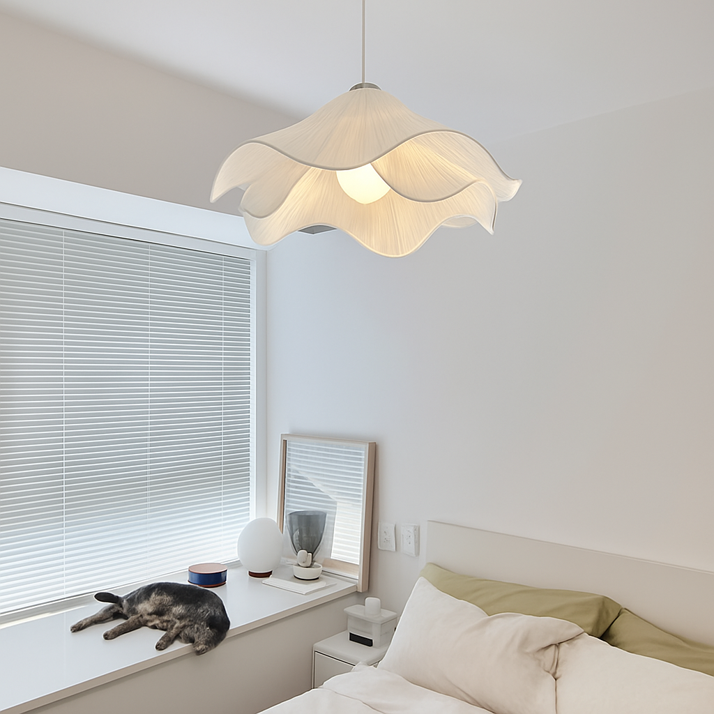 lustre en tissu plissé style nordique simple et confortable
