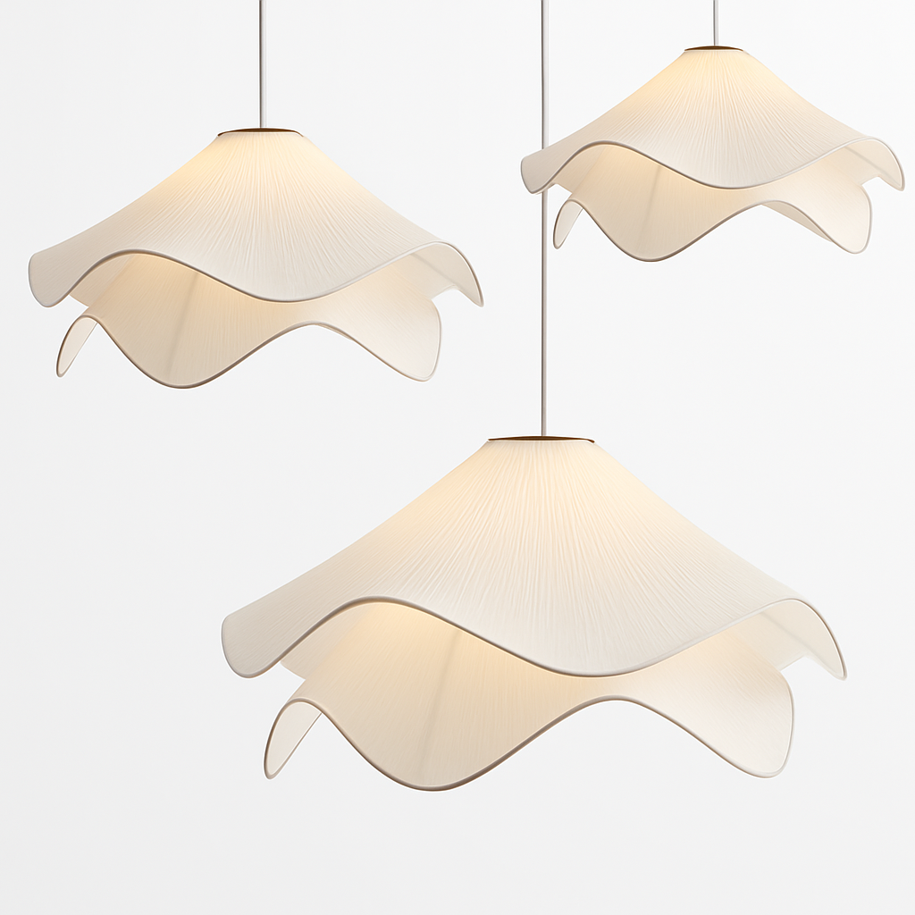 lustre en tissu plissé style nordique simple et confortable