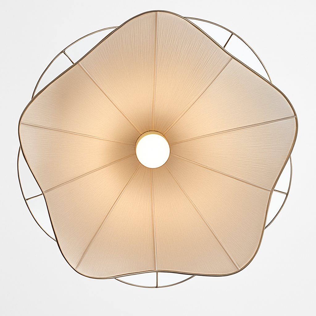 lustre en tissu plissé style nordique simple et confortable