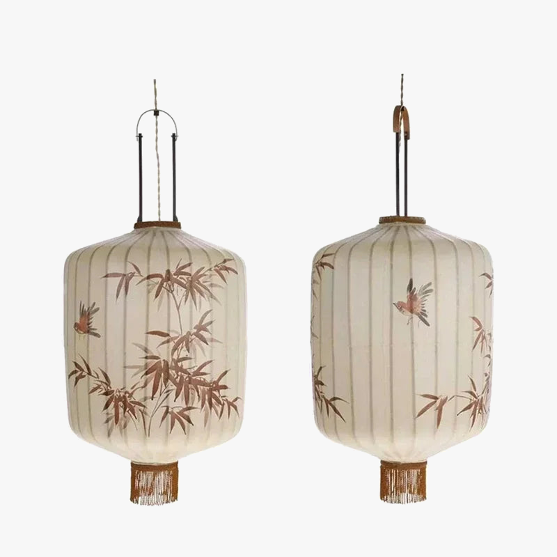 lustre en tissu rétro pour décoration de restaurant et balcon