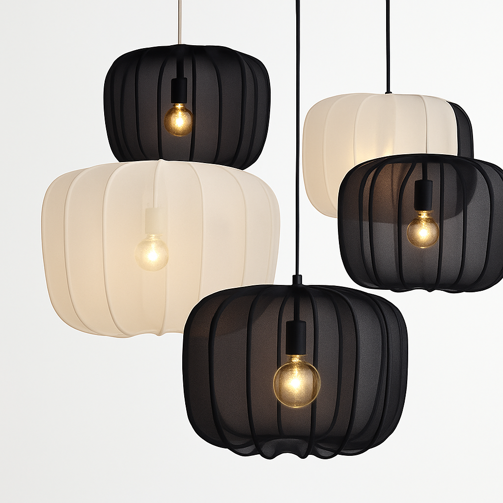 lustre en tissu rétro pour décoration intérieure design nordique