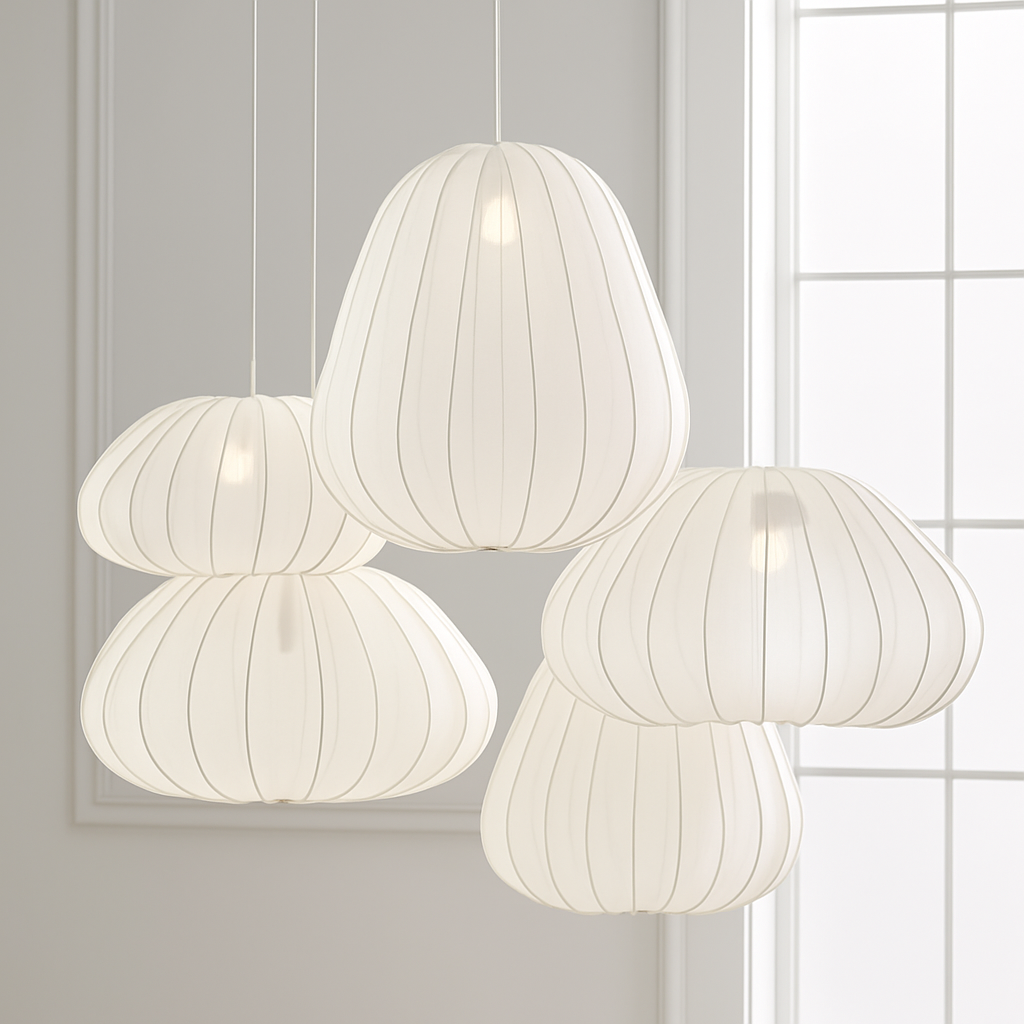 lustre en tissu rétro pour décoration intérieure design nordique